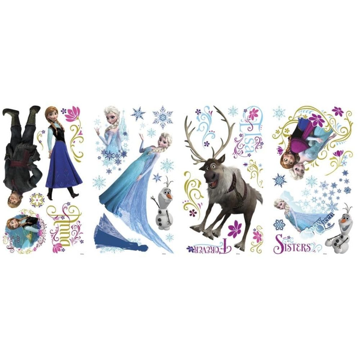 Disney Frozen Wandsticker 36 Teile selbstklebend für Kinderzimmer (36 St)