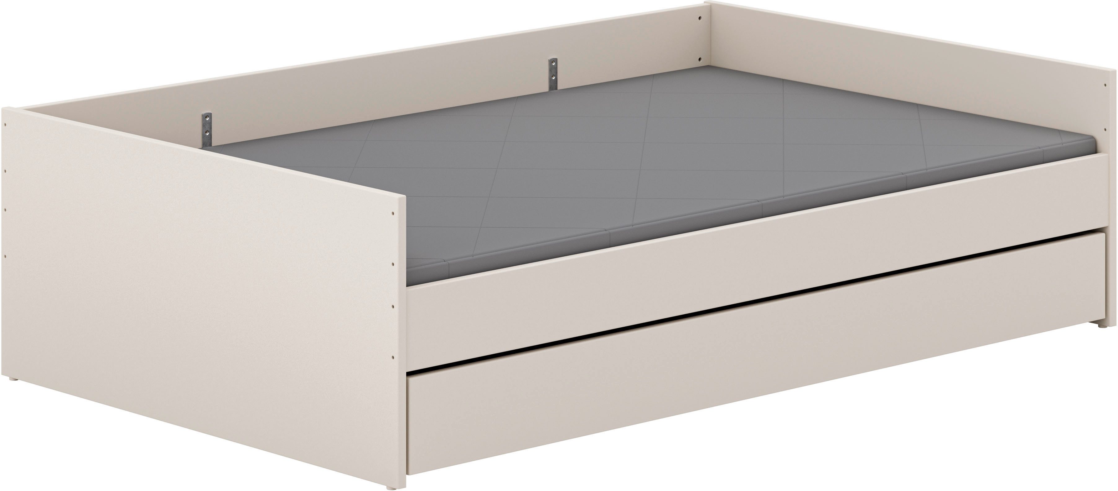 YUNY by PAIDI Kinderbett SISTER LOU mit Bettkasten, Jugendliege, bietet extra Stauraum oder zweite Liegefläche, Kojenliege Beige