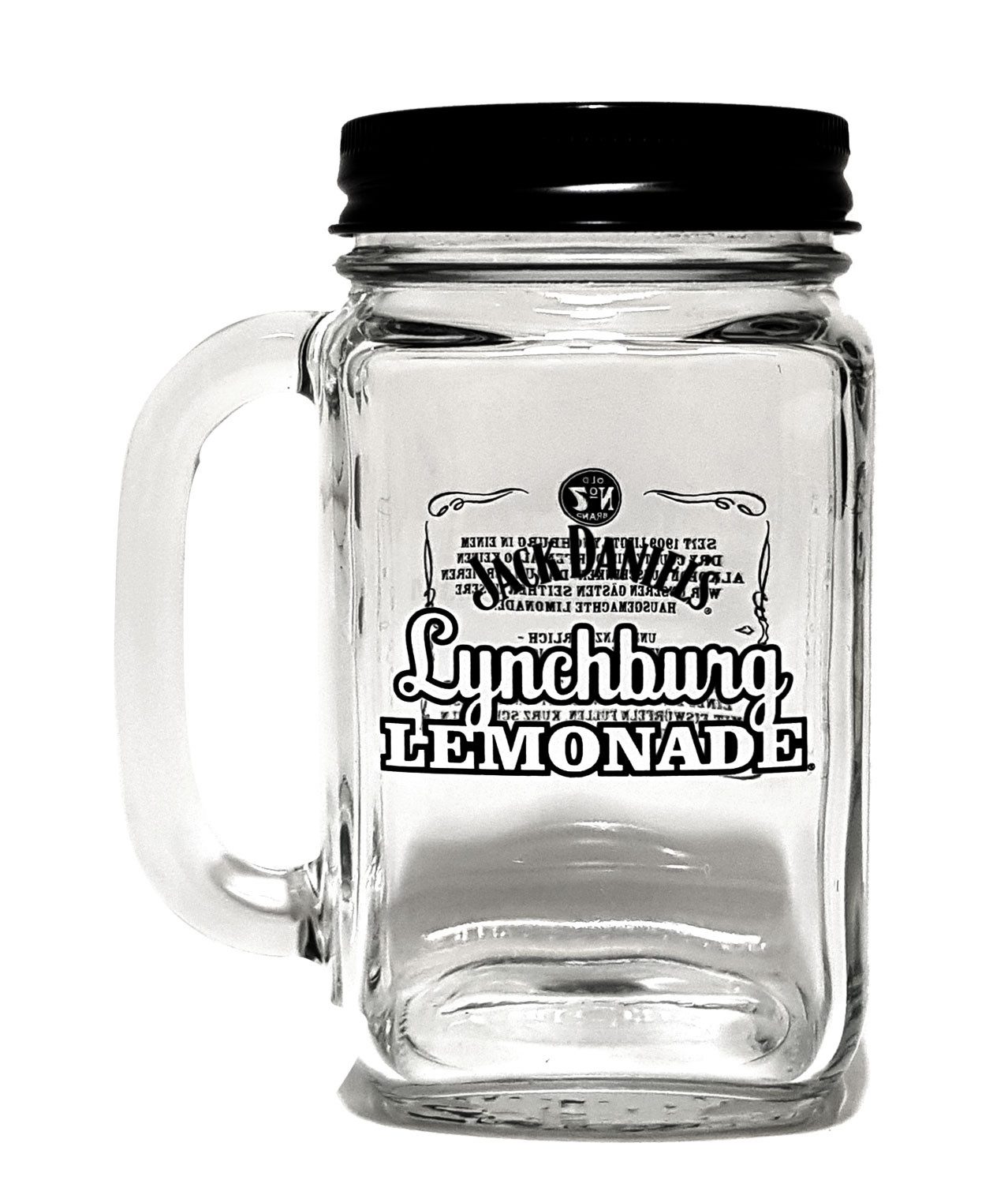 Jack Daniels Gläser-Set Jack Daniels Lynchburg Lemonaden Glas mit Deckel