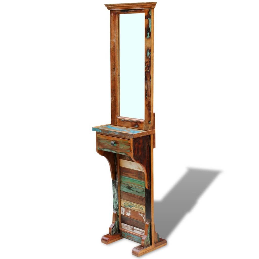vidaXL Standspiegel Standspiegel Ankleidespiegel Spiegel Garderobenspiegel Altholz 47x23x1