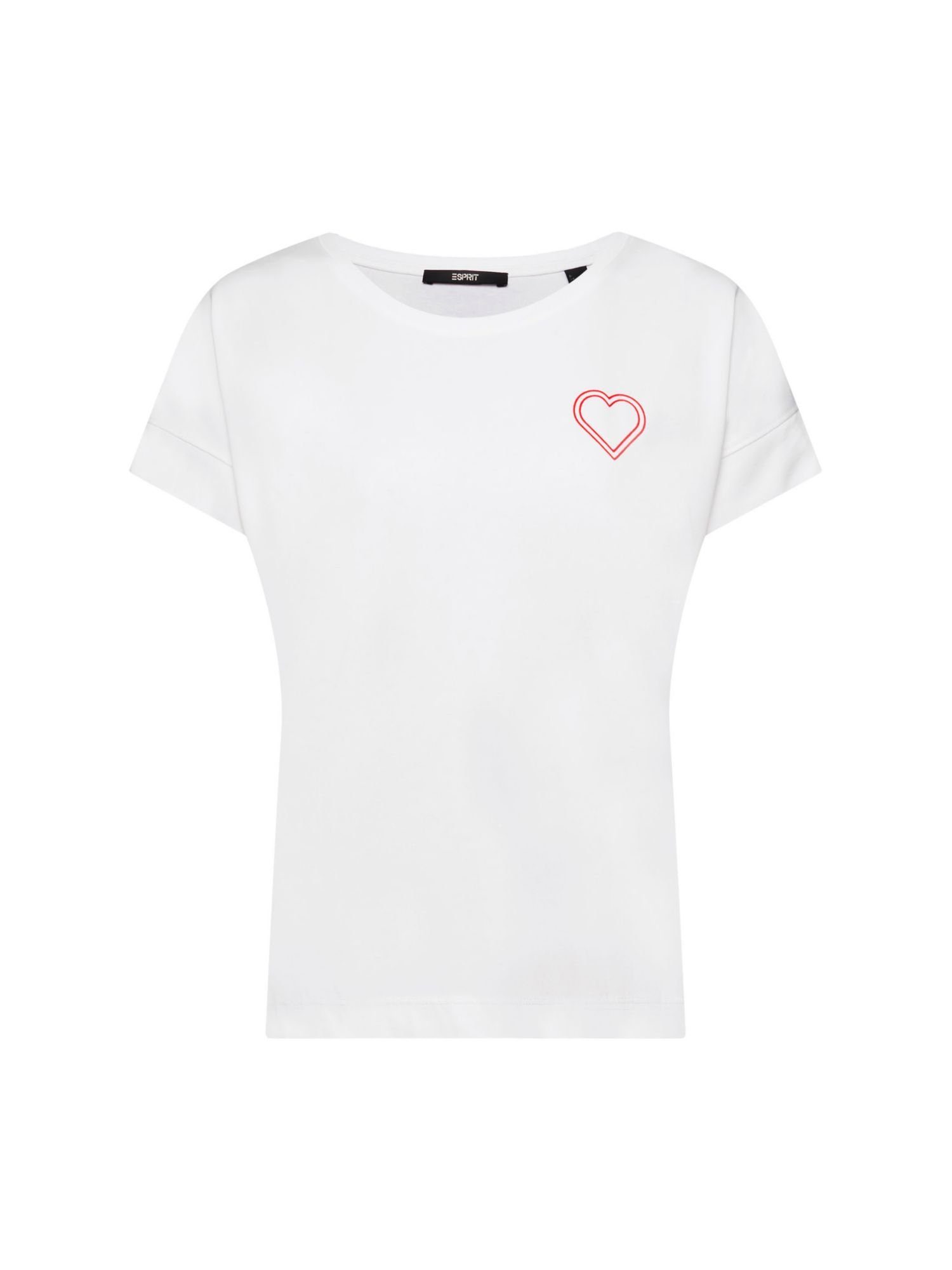 Esprit Collection T-Shirt Jersey-T-Shirt mit Applikation (1-tlg) WHITE