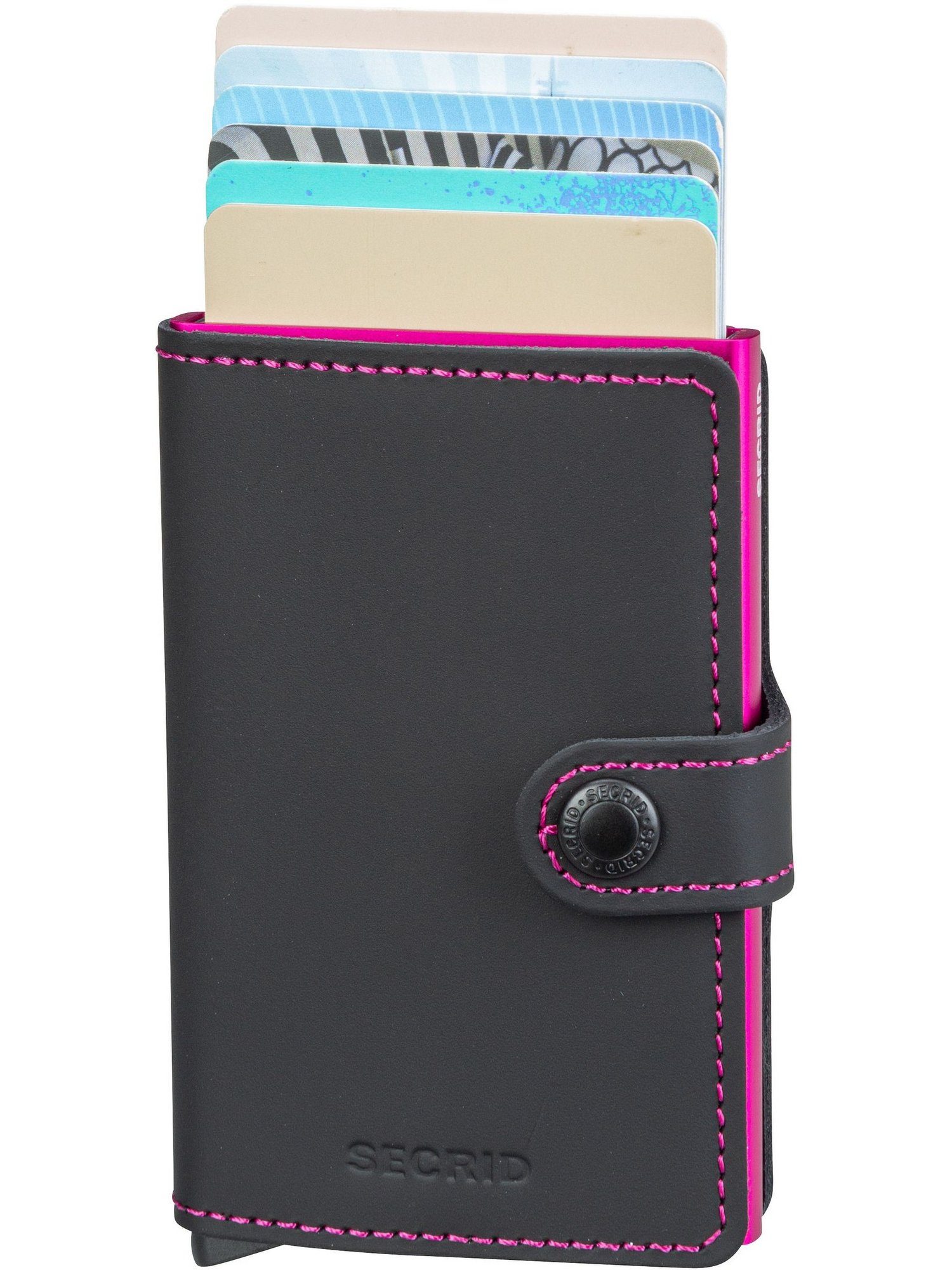 SECRID Brieftasche Miniwallet Black-Fuchsia Matte