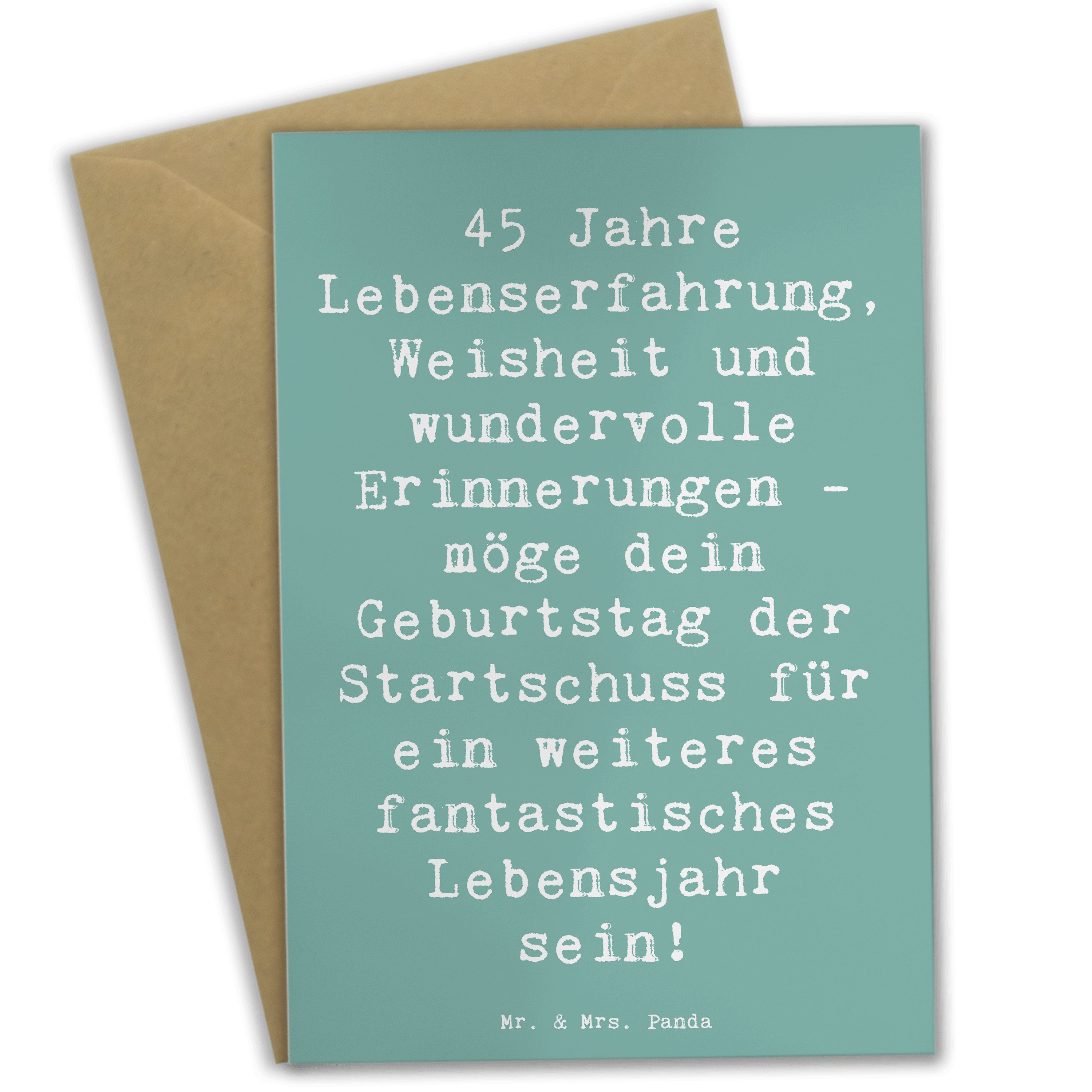 Grußkarte Spruch 45. Geburtstag - Meeresbrise - Geschenk, fantastisches Lebensj