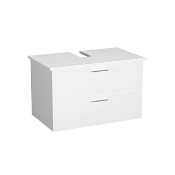 GARLIVO Waschbeckenunterschrank GLA-80 mit Schubladen, Badezimmer Waschtischunterschrank, Weiß Breite 84 cm, Soft-Close, Push-to-Open/ Tip-On, Hängend