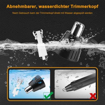 OKWISH Nasenhaartrimmer Nasenhaarschneider Ohrhaarschneider Gesichtshaartrimmer Professionell, USB Wiederaufladbar mit staubdichten Abdeckung, Akku schmerzfreier Augenbrauen Trimmer für Männer und Frauen