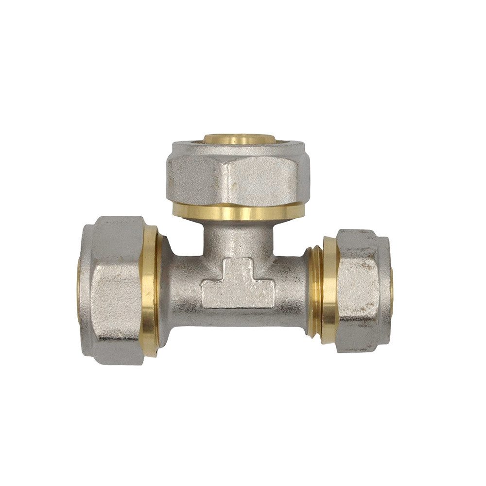 PipeTec Deutschland Gewindefitting Klemmring Schraubfitting T-Stück reduziert 20x20x16 mm Verbundrohr