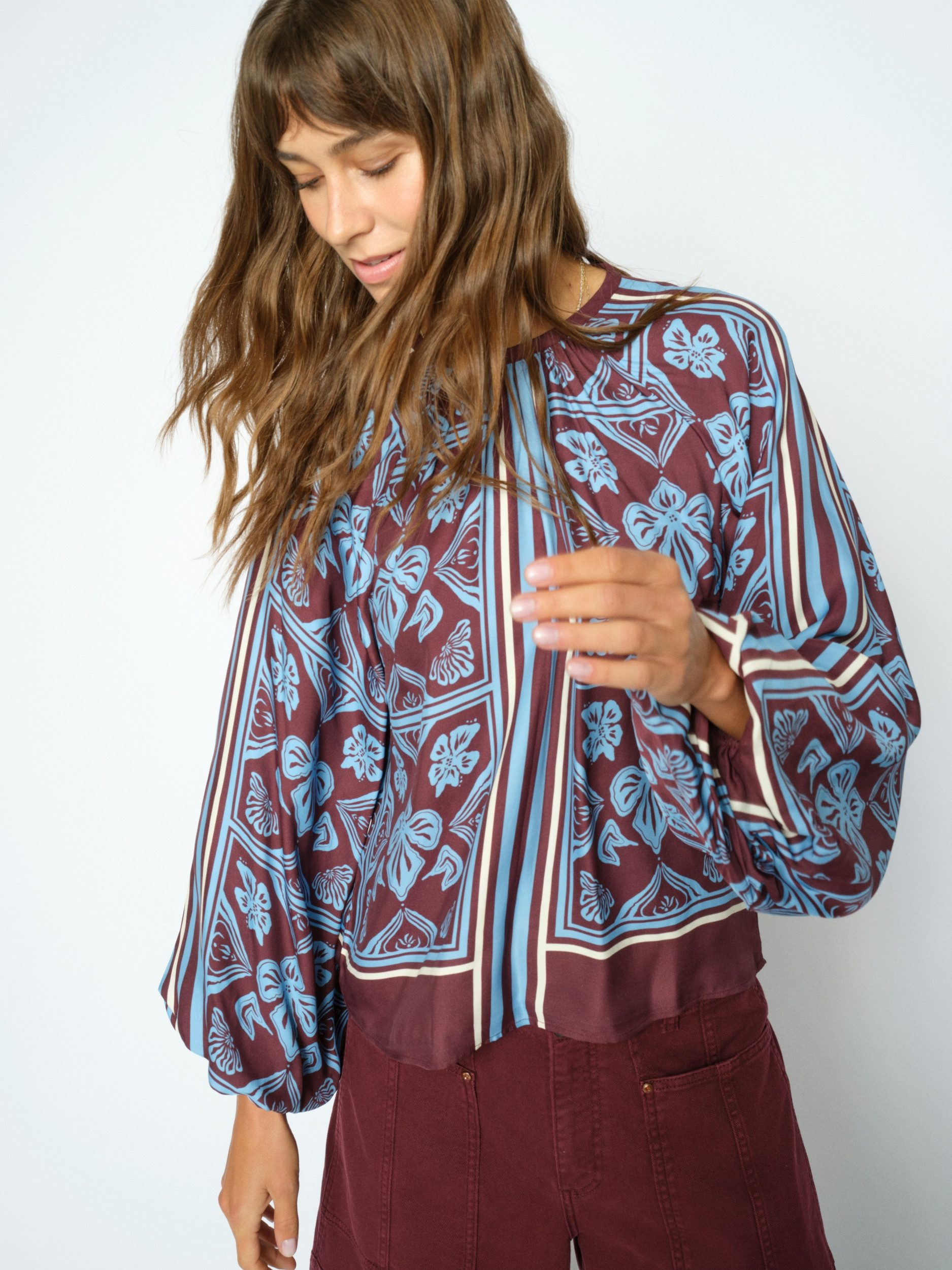 Mos Mosh Schlupfbluse MMMilkey Linocut Blouse