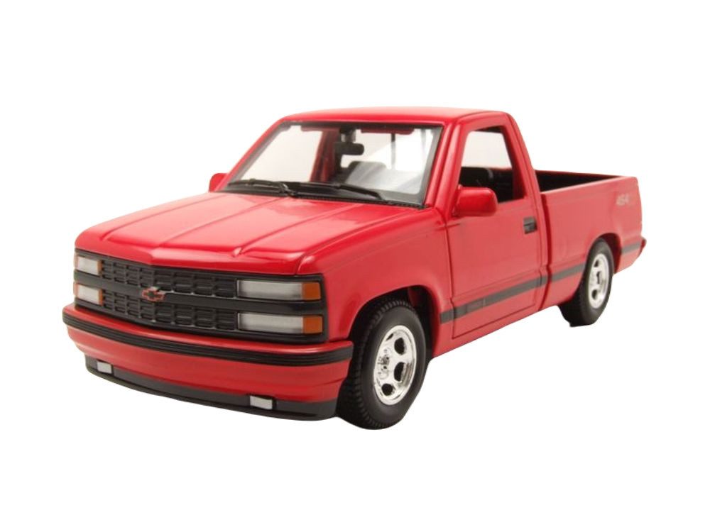 Maisto® Modellauto Chevrolet 454 SS Pick Up 1993 rot, Maßstab 1:24