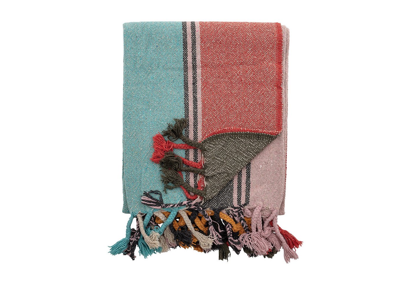 Plaid Bloomingville Decke Lea auf Baumwollmischung 160 x 130 cm, Bloomingville