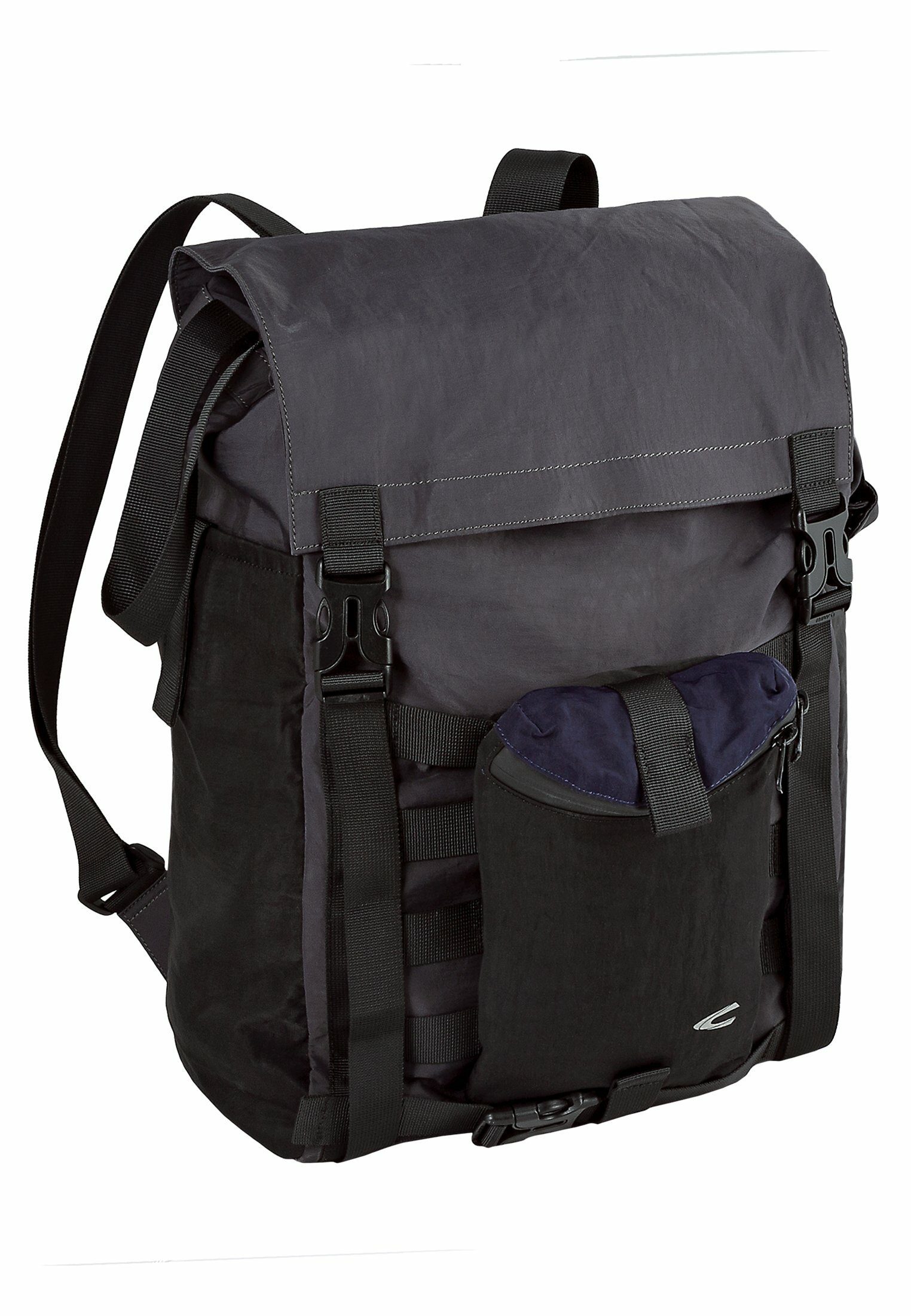 Freizeitrucksack Rucksack aus Nylon mit abnehmbarer Vordertasche