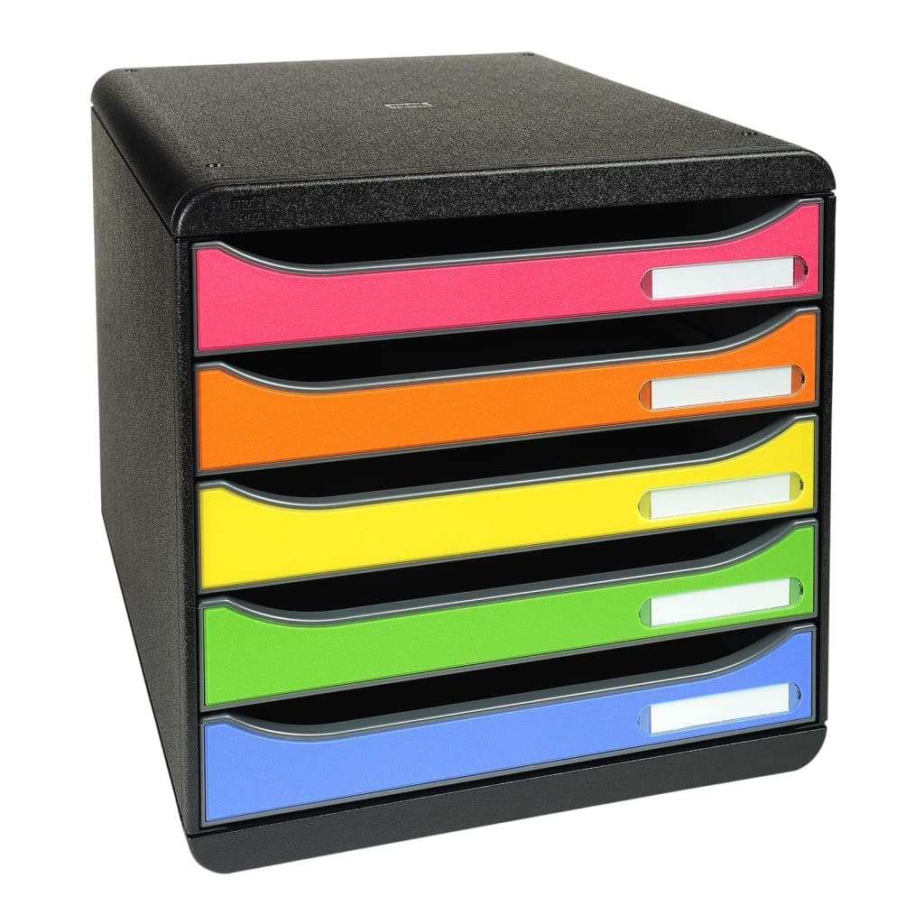EXACOMPTA Schubladenbox Big-Box Plus 5 Schubladenbox Harlequin Laden mit Mehrfarbig