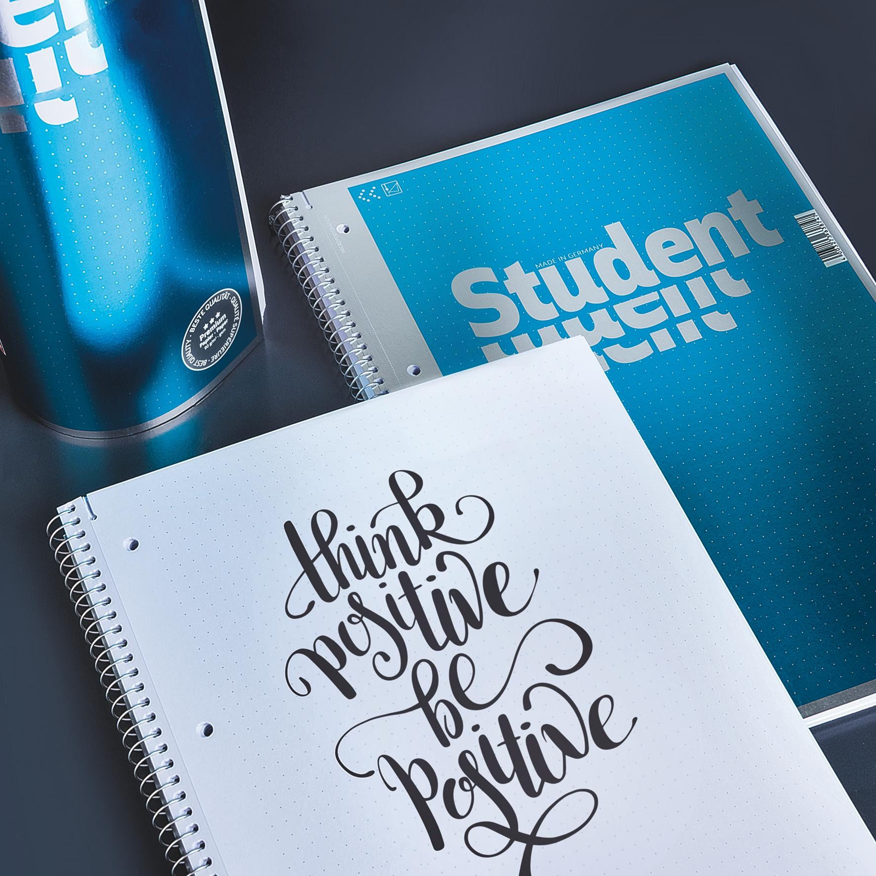 Baier & Schneider Collegeblock Collegeblock Premium Student A4 punktiert 80 Blatt blau