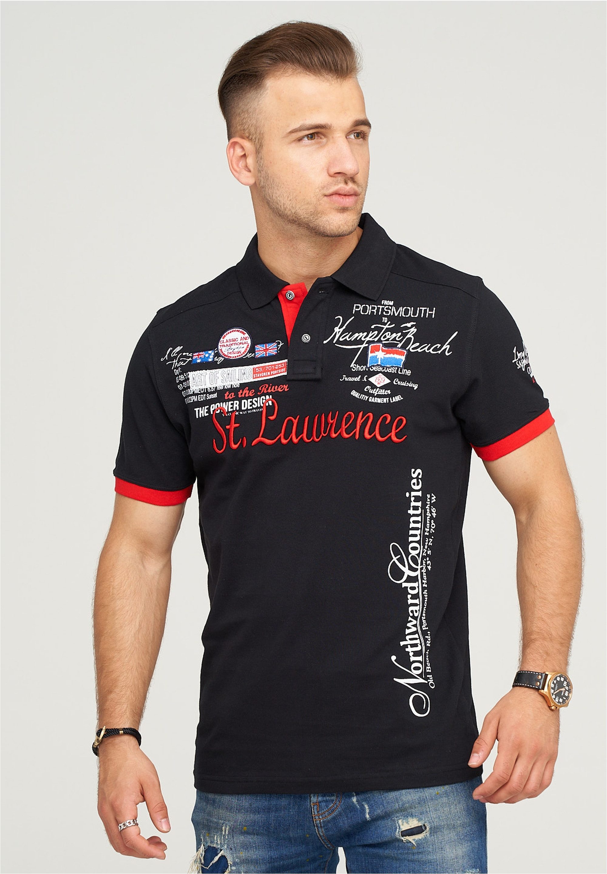 behype Poloshirt LANAY mit sportiver Stickerei günstig online kaufen
