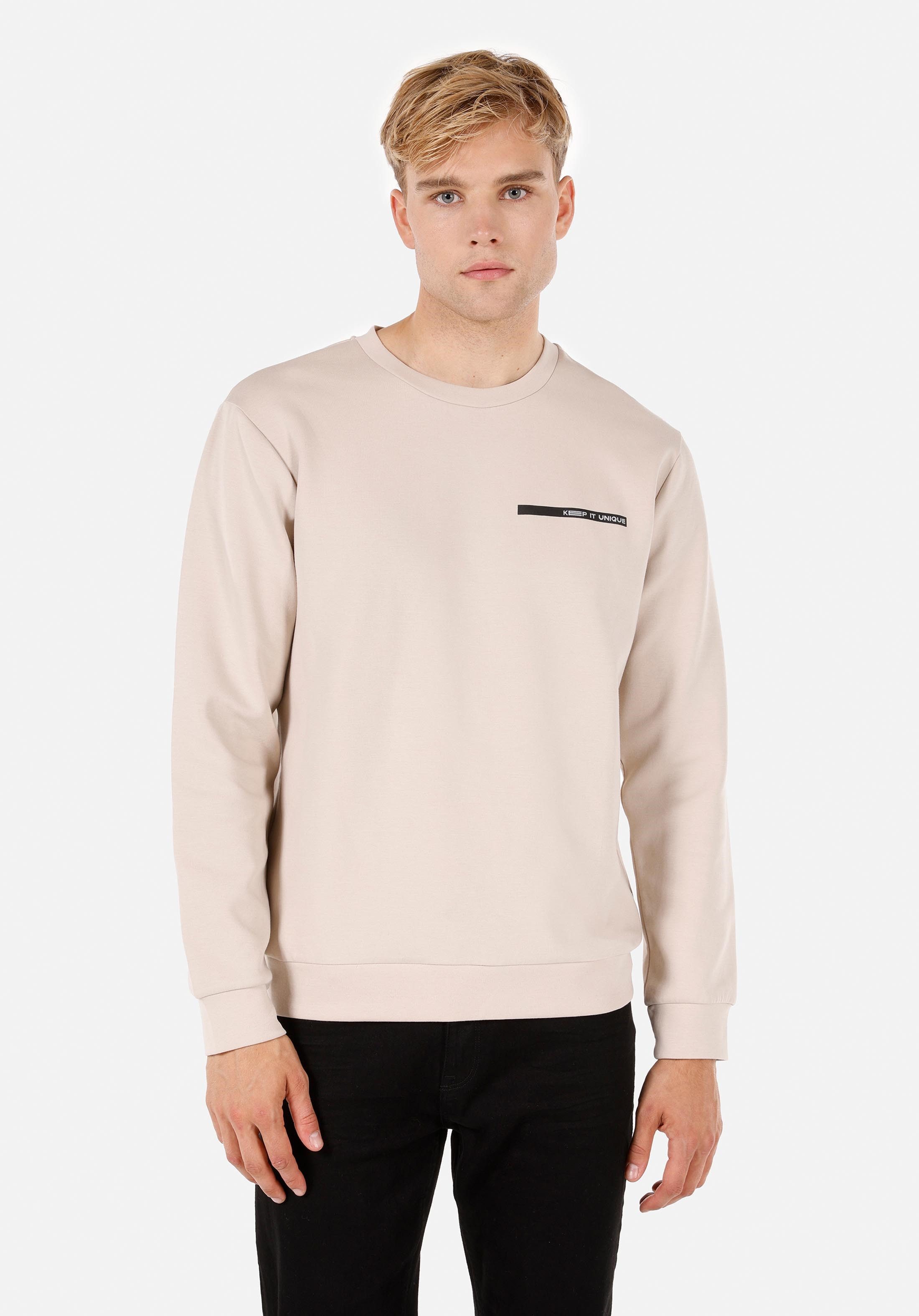 Colins T-Shirt & Kleid Colins Regular Fit Rundhals-Einfarbiges Herren-Langarm-T-Shirt