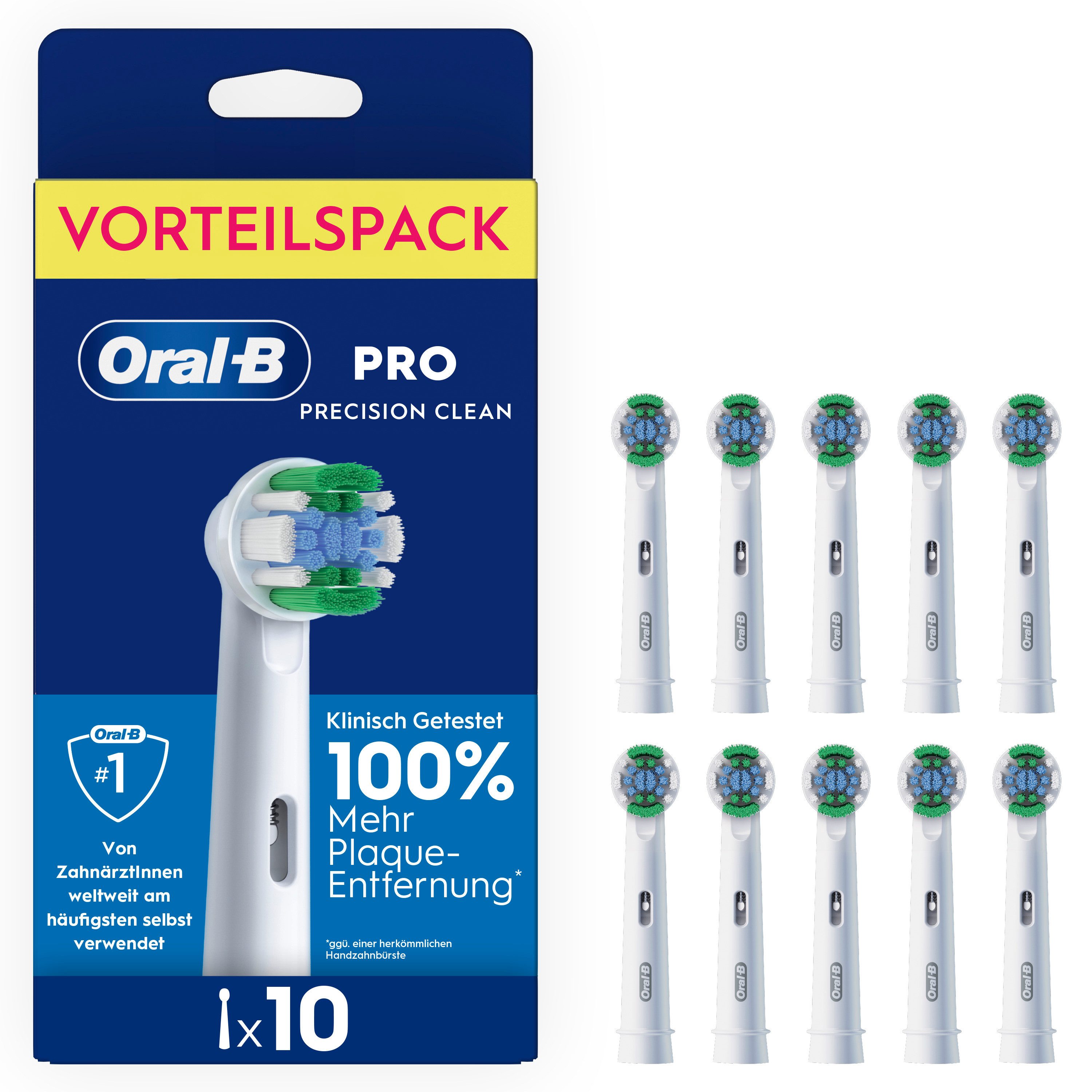 Oral-B Aufsteckbürsten Pro Precision Clean, Zahnreinigung mit innovativen X-förmigen Borsten