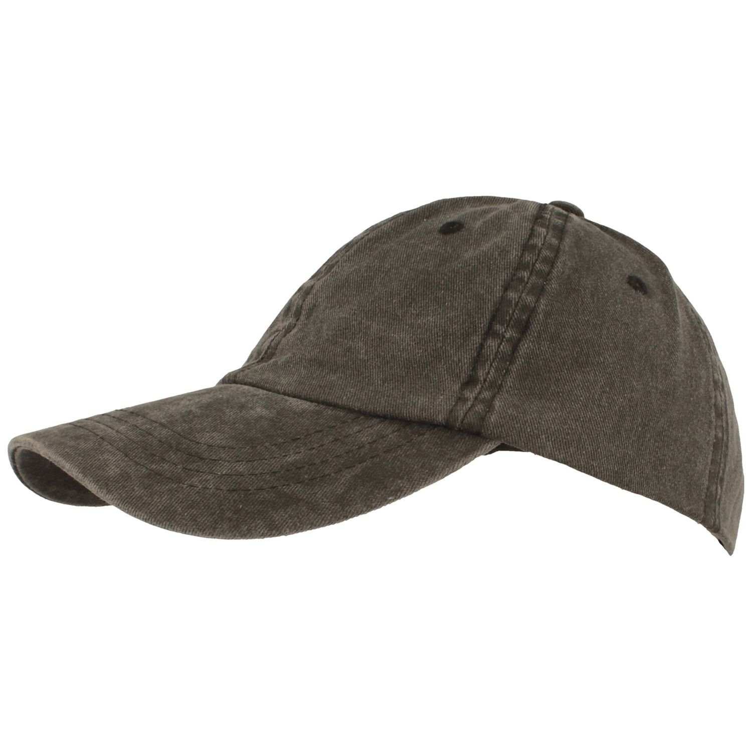 Breiter Baseball Cap Jeans-Stoff-Cap aus 100% Baumwolle günstig online kaufen