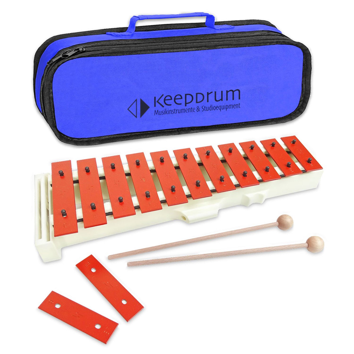 SONOR Glockenspiel Sonor Glockenspiel SG Sopran mit Tasche Blau,Sonor Glockenspiel SG Sopran, 2 Молоток, keepdrum Tasche Blau , Vorteils-Set mit Tasche Blau