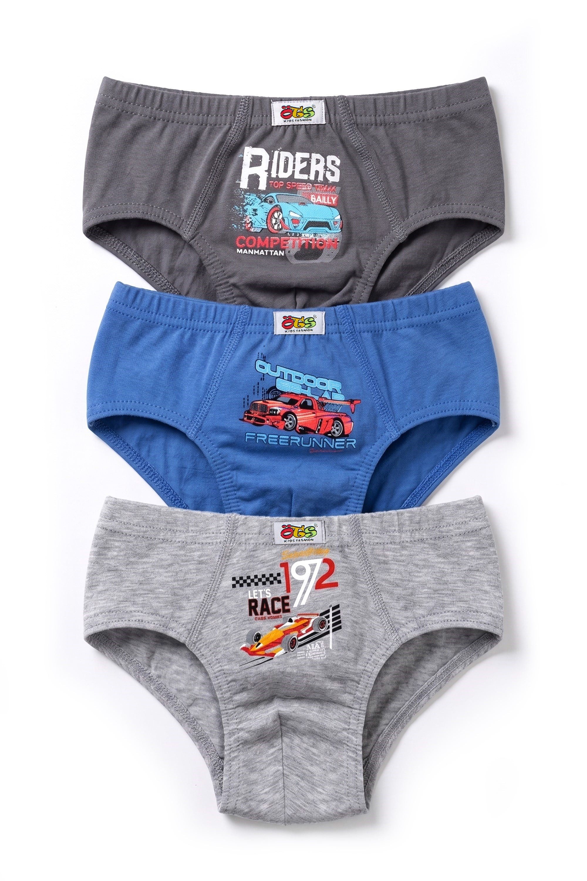 öts Boxer Öts Jungen 3er-Pack Baumwollslips, atmungsaktiv