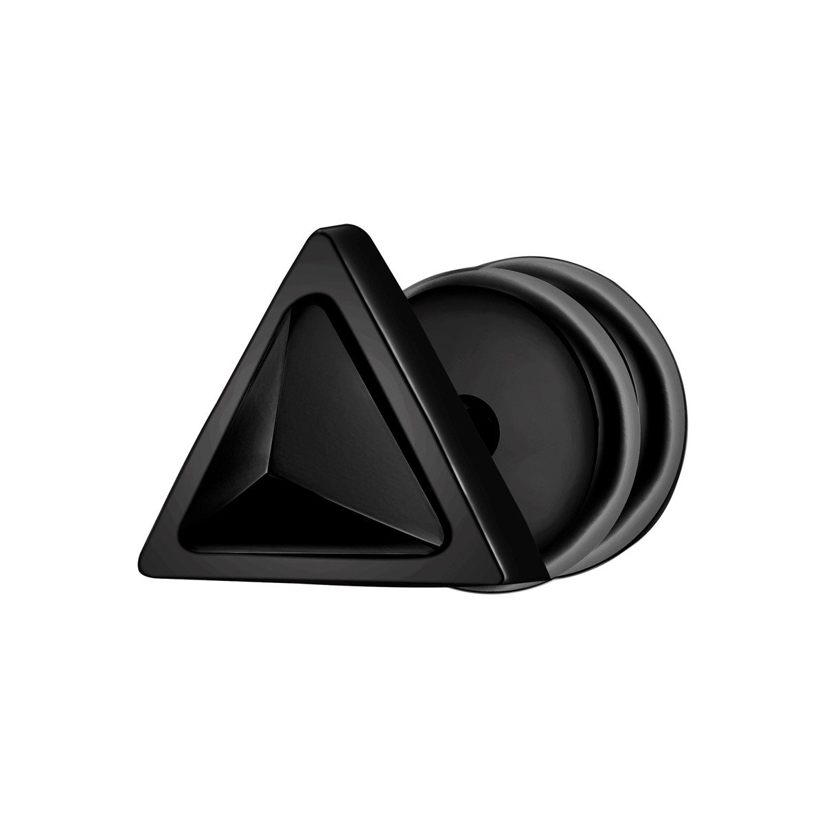 True Rebels Single-Ohrstecker Dreieck schwarz, mit Dreieck