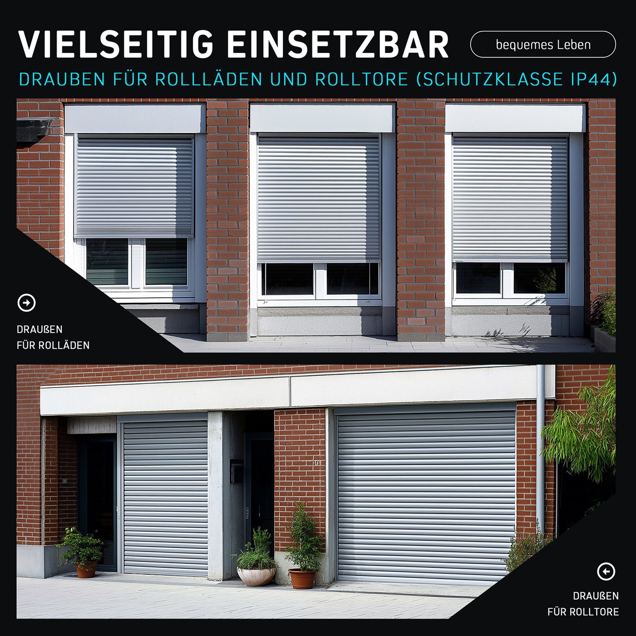 jalousiescout Rollladenmotor Funk-Rollladenmotor MK, 10/14 (10 Nm / SW40), (Packung, 1 St), 40 mm, mit Funk, 10 Nm