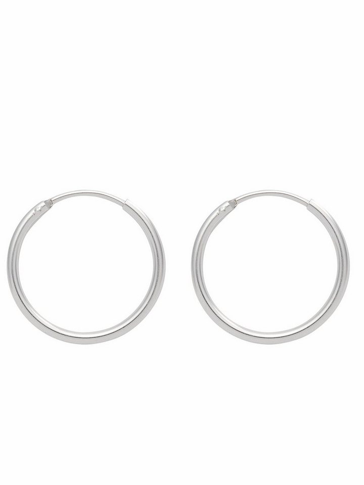 Adelia´s Paar Ohrhänger 925 Silber Ohrringe Creolen Ø 9 mm, Silberschmuck  für Damen, Schmuck vom Hersteller mit 70 jähriger Tradition