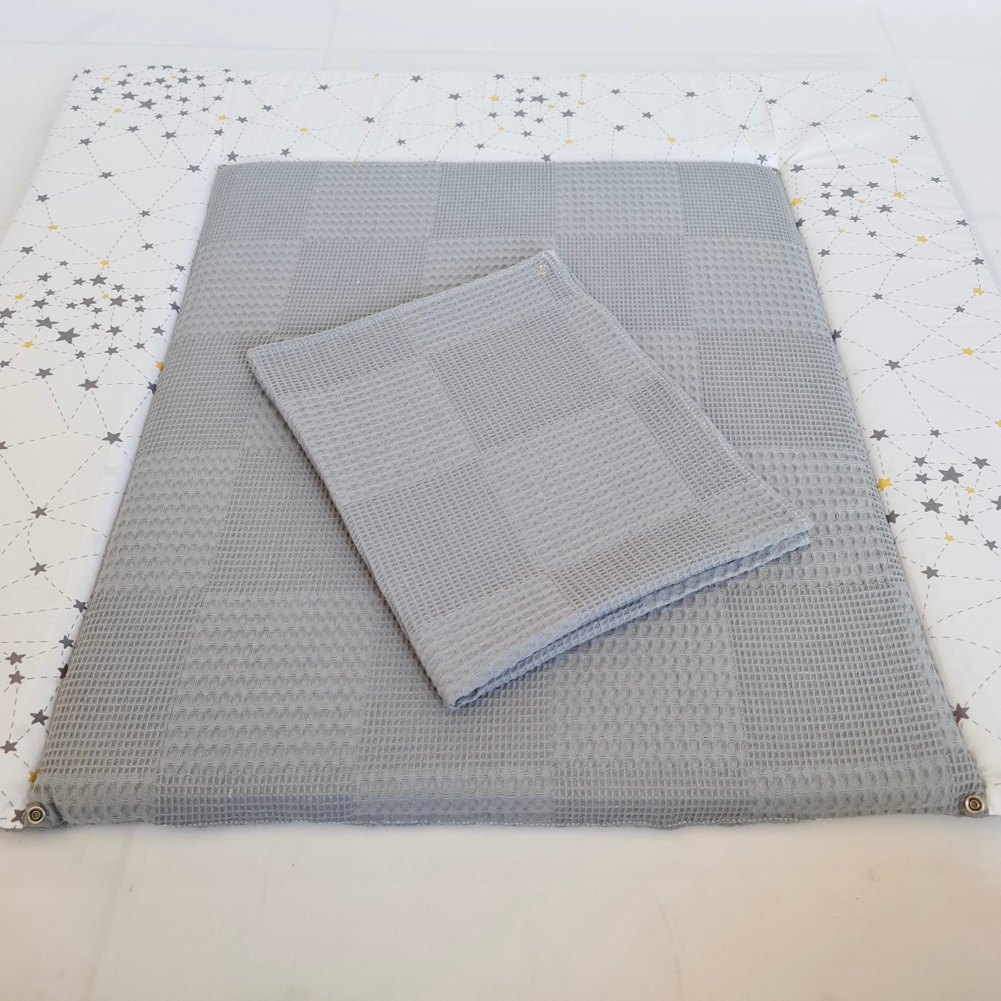 Baby Fancyroom Wickelauflage Wickelauflage aus Waffelpique Wickelunterlage für Wickelkommode, Handgefertigt