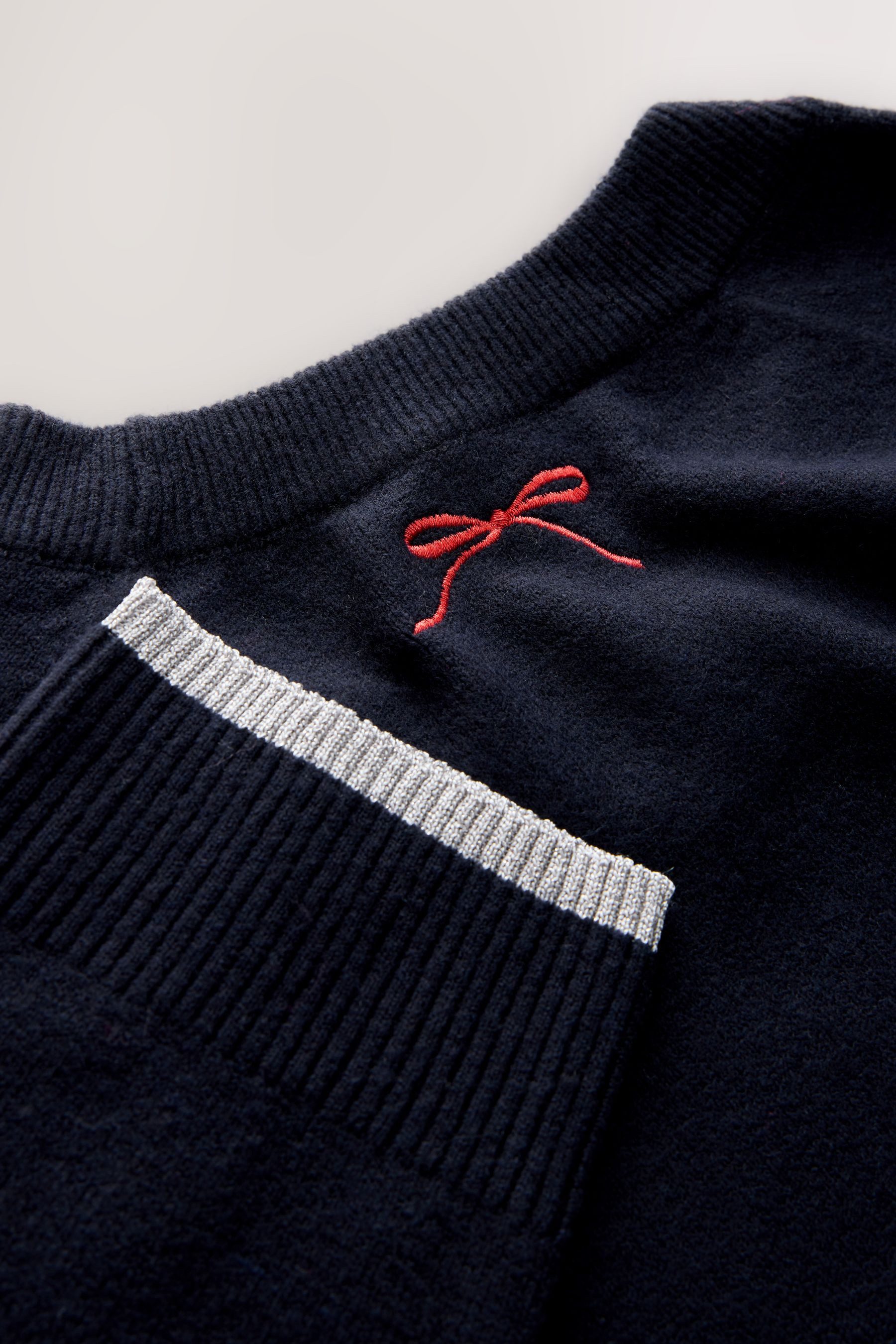 Next Strickpullover Langärmeliger Weihnachtspullover, Kurzgröße (1-tlg)
