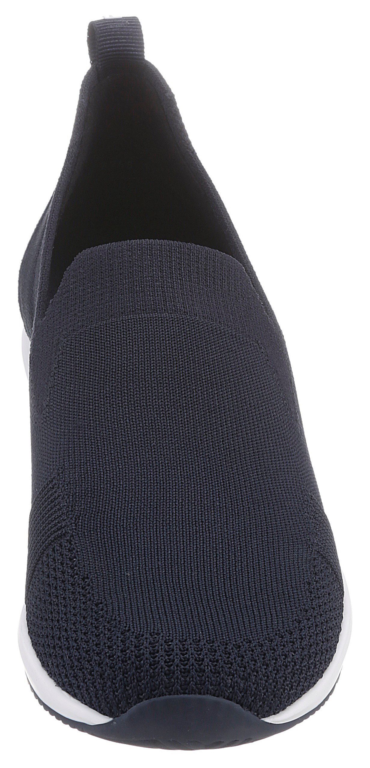 Sockenschaft, G-Weite mit dunkelblau LISSABON Sneaker elastischem Ara Slip-On