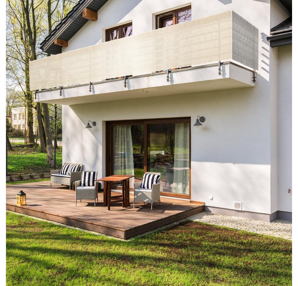 Thumbnail - Lumaland Balkonsichtschutz inkl. Befestigungsseil 0,9x5m ideale Umrandung für Ihren Balkon
