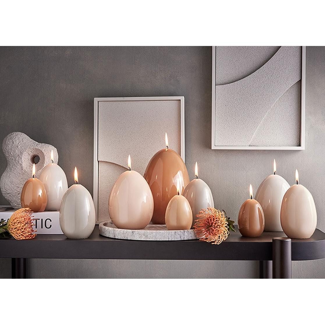 Engels Kerzen Osterfigur Eier-Kerze Gelackt Mandel (8x12cm)