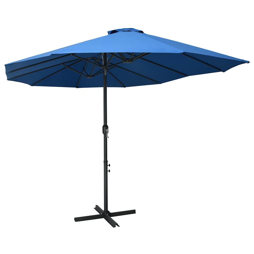 vidaXL Sonnenschirm Sonnenschirm mit Aluminium-Mast 460x270 cm Blau