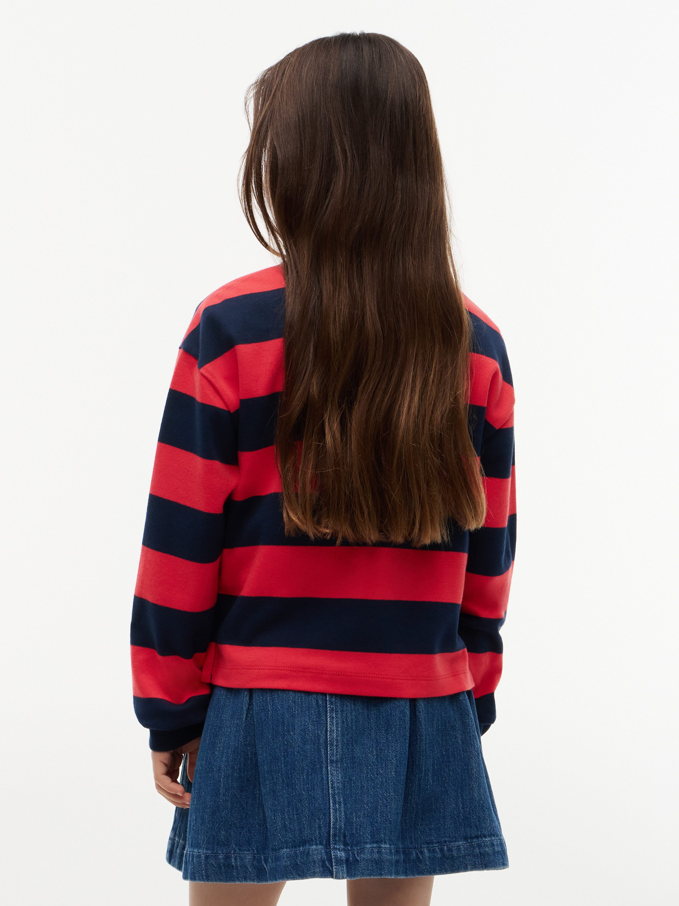 Tommy Hilfiger Langarm-Poloshirt Regular Fit, reine Baumwolle, Kinder bis 16 Jahre