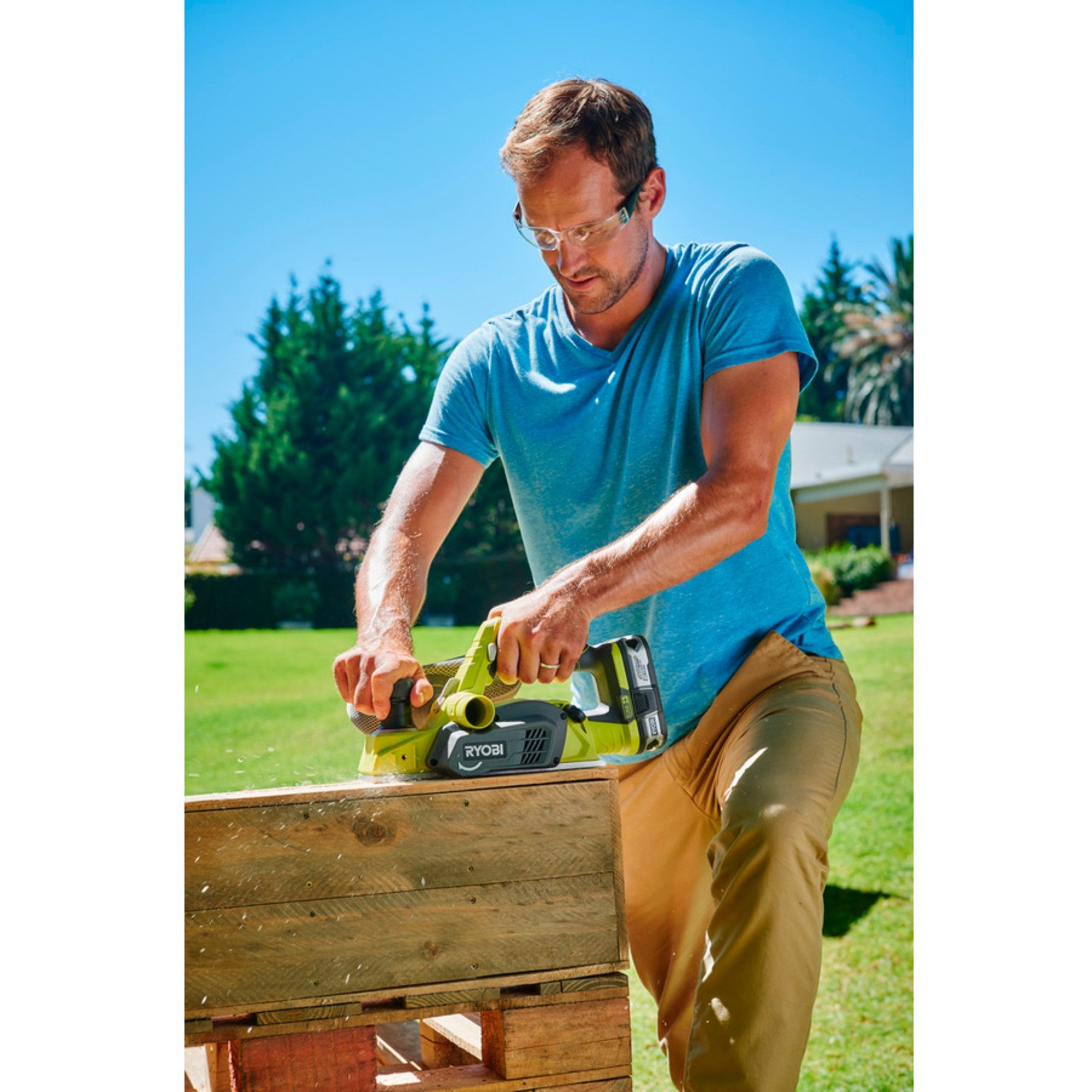 RYOBI Akku-Elektrohobel Ryobi ONE+ Akku-Hobel R18PL-0, 18Volt, (ohne Akku und Ladegerät)