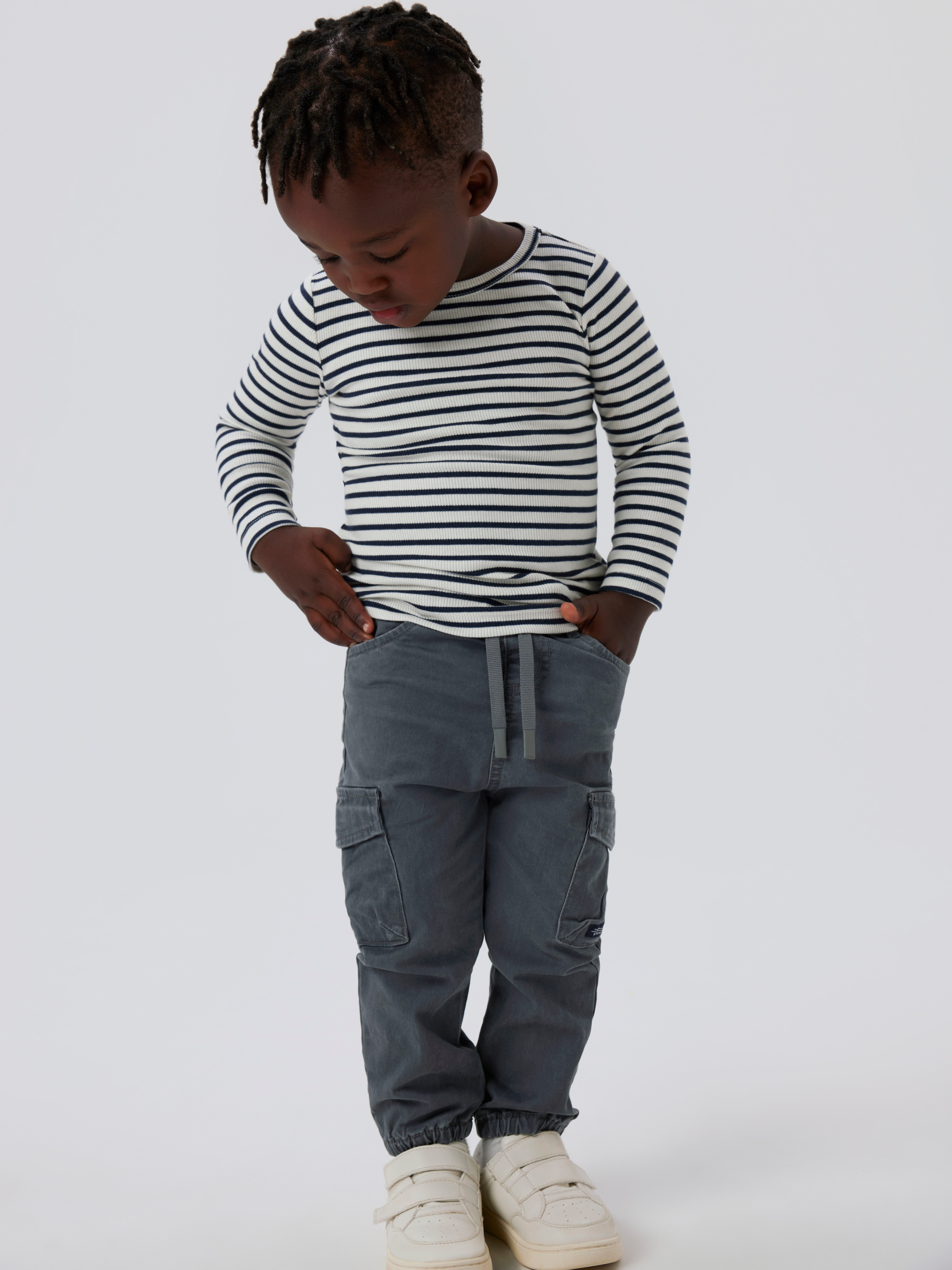 Name It Langarmshirt NMNBANI LS XSL TOP NOOS Ringel-Look in toller Rippen-Qualität