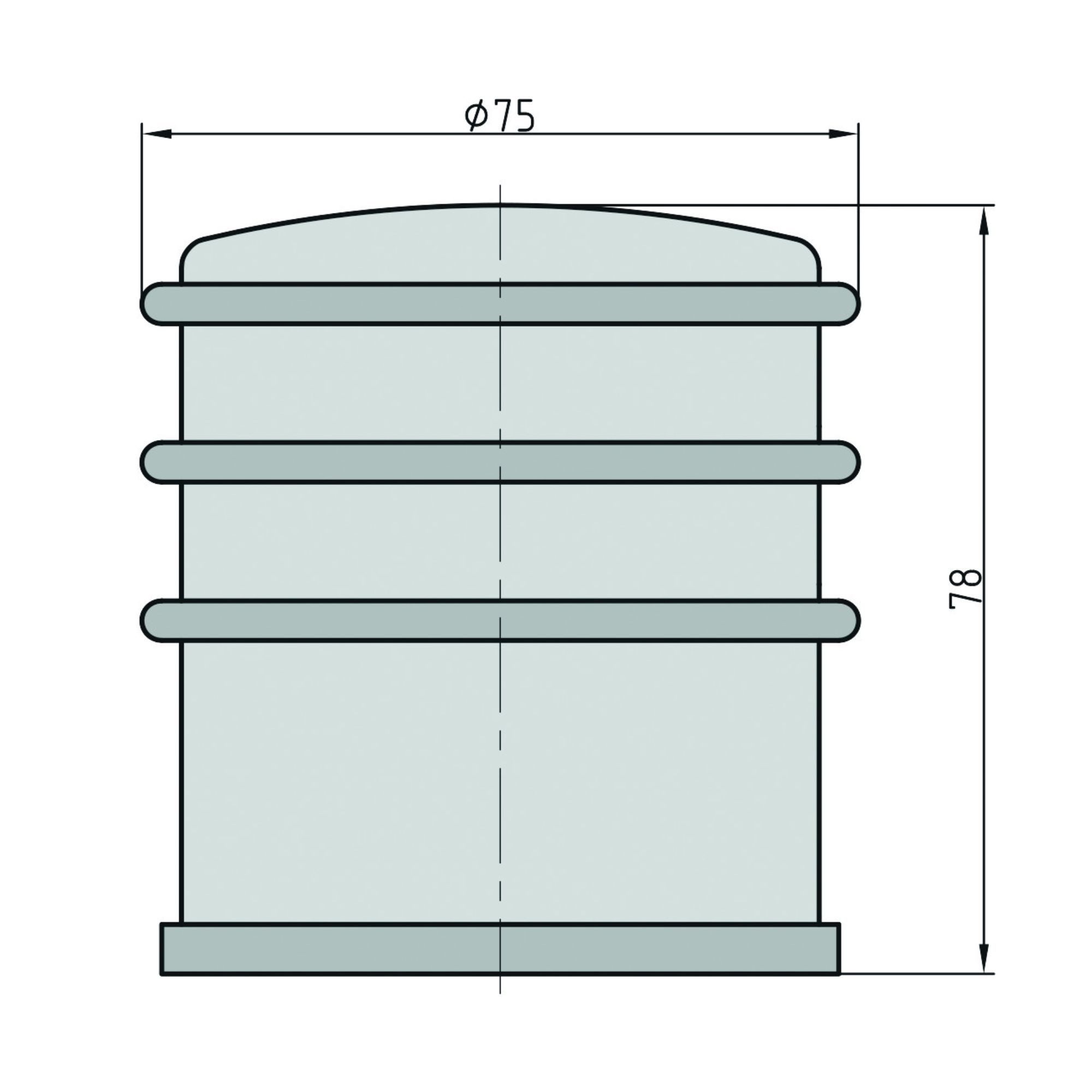 BASI Bodentürstopper Türpuffer, Türstopper (Packung, 1 St), aus Edelstahl mit Gummi-Schutz, extra schwer und rutschfest, 1 KG