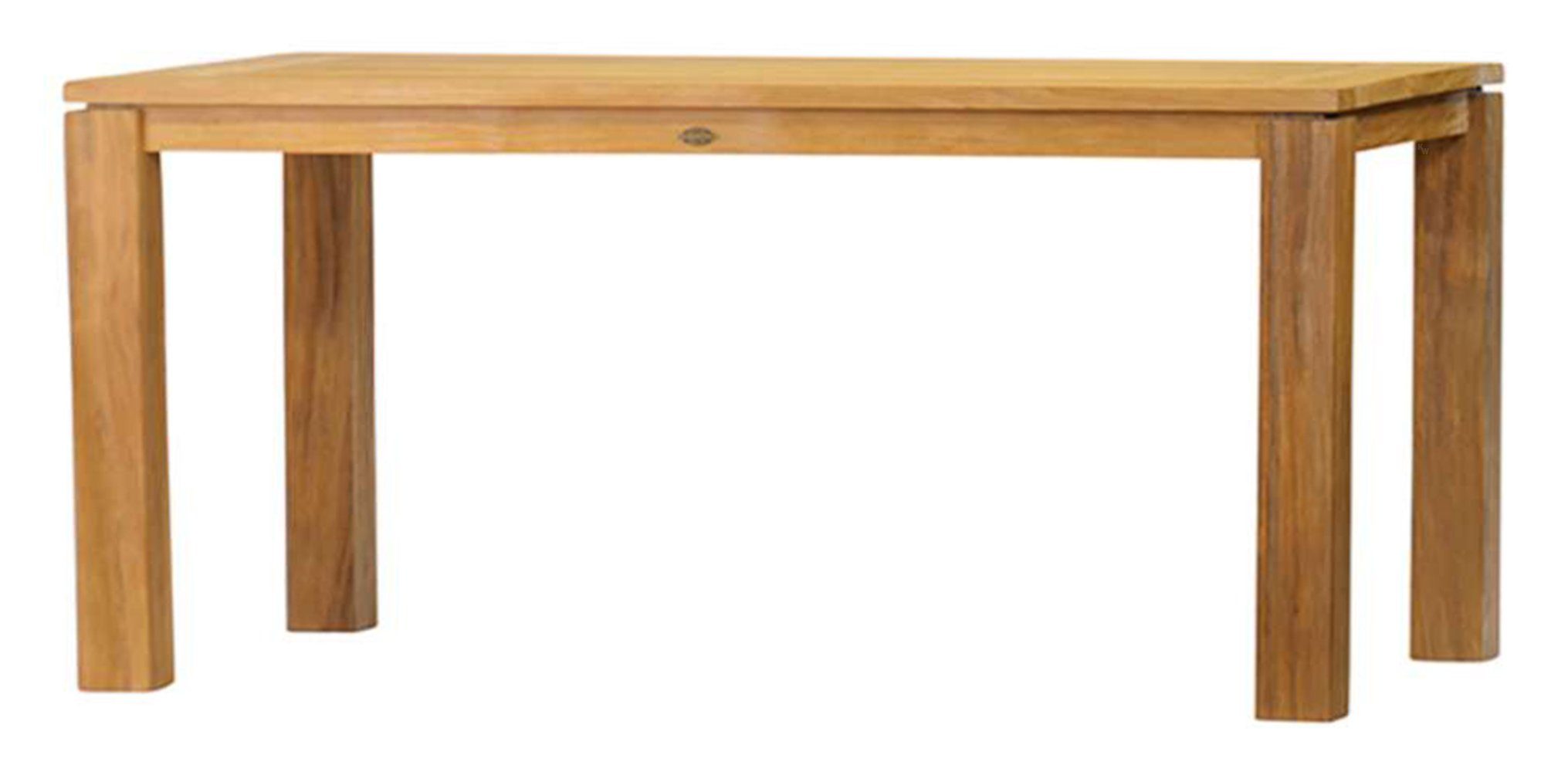 Gartentisch Premium Vintage Teakholztisch 165 x 90 cm, moderner Holztisch aus Teak