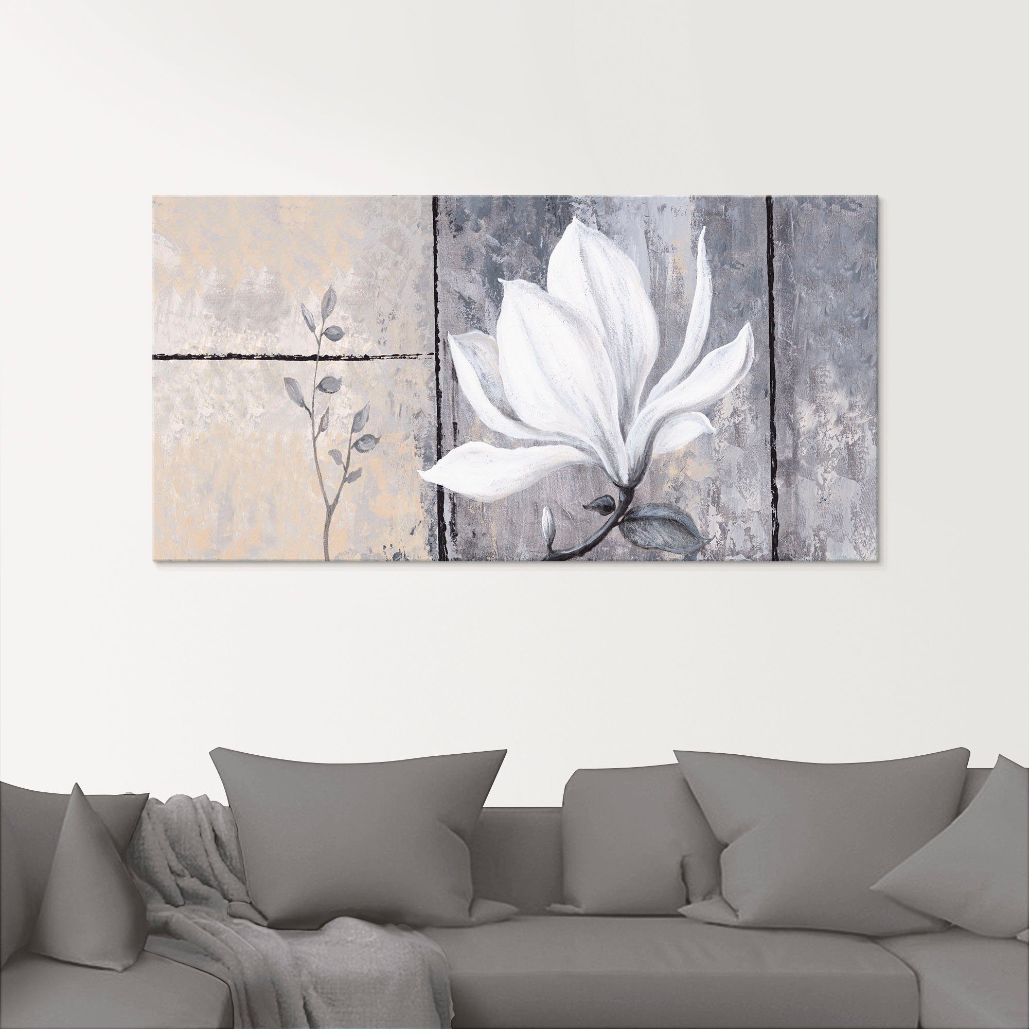 Artland Glasbild Klassische Magnolie, Blumen (1 St), in verschiedenen Größen