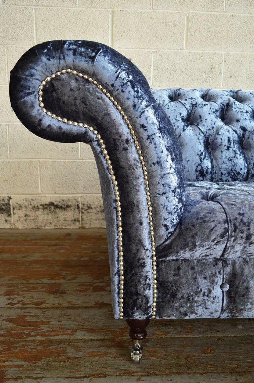 Chesterfield Design Sofa Textil, Klassische Europe Made Couch Sitzer 3 Polster JVmoebel 3-Sitzer in