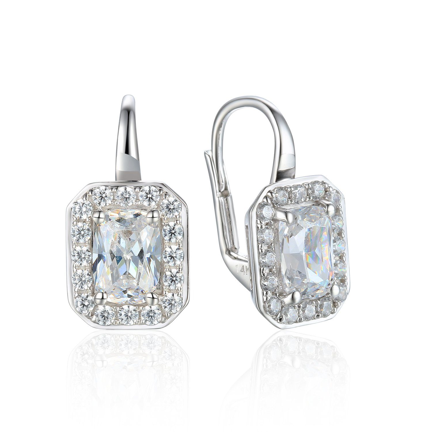 Stella-Jewellery Paar Ohrhänger 585er Weißgold Ohrhänger günstig online kaufen
