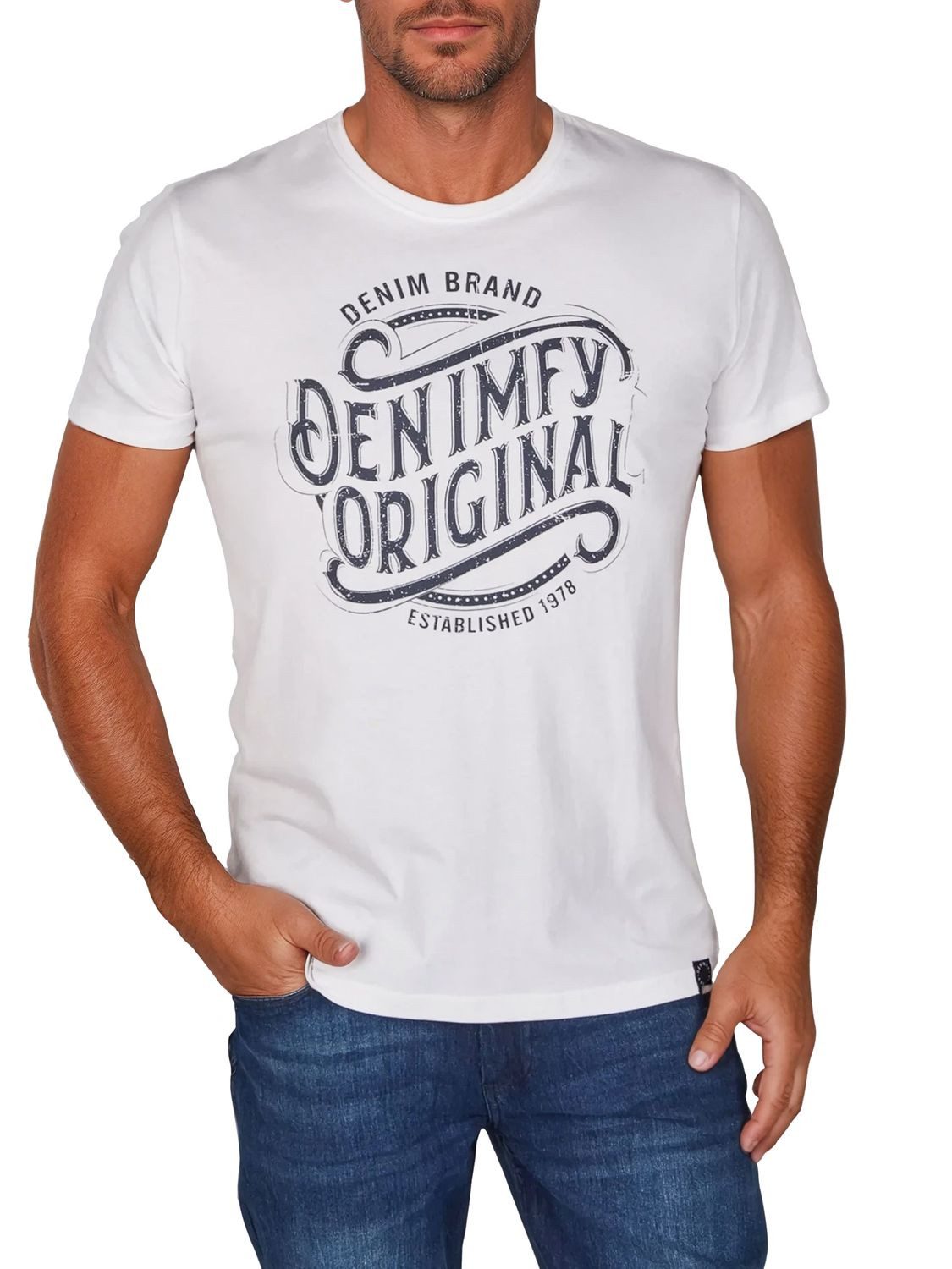 DENIMFY T-Shirt Herren Printshirt DFNuri Regular günstig online kaufen
