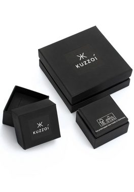 Kuzzoi Armband Herren oxidiert Kastenverschluss 925 Silber