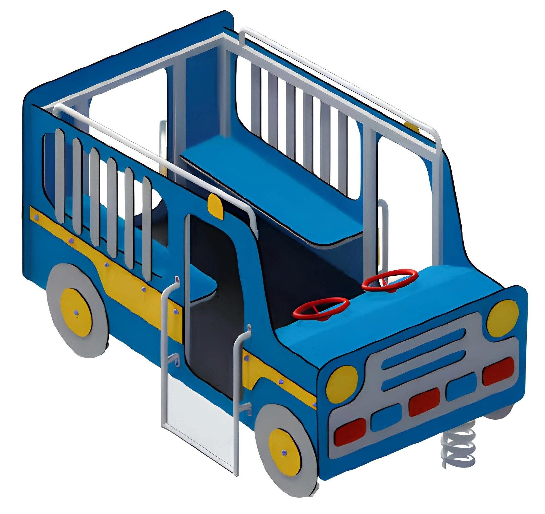 JVmoebel Federwippe Bunte Federwippe aus robustem Material für den Spielplatz (Federwippe) Made in Europa