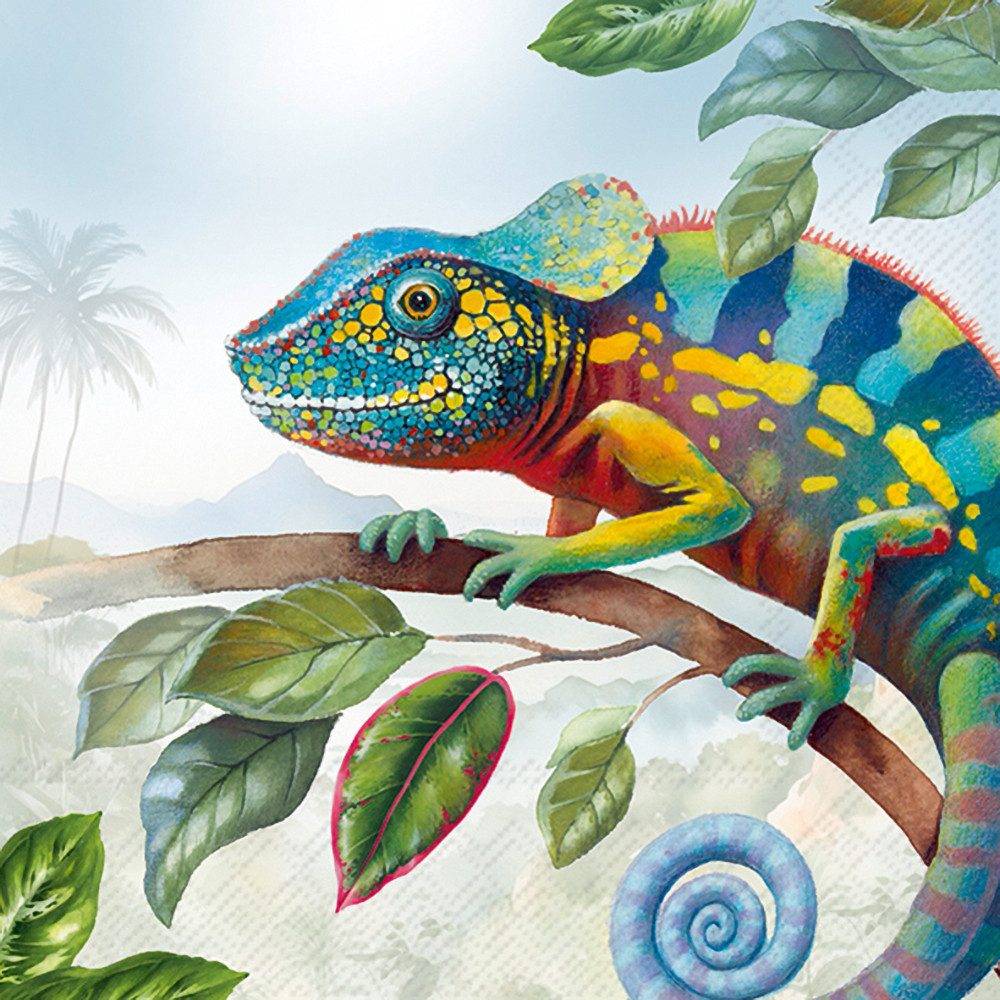 IHR Papierserviette Chamäleon, (20 St), 33x33cm