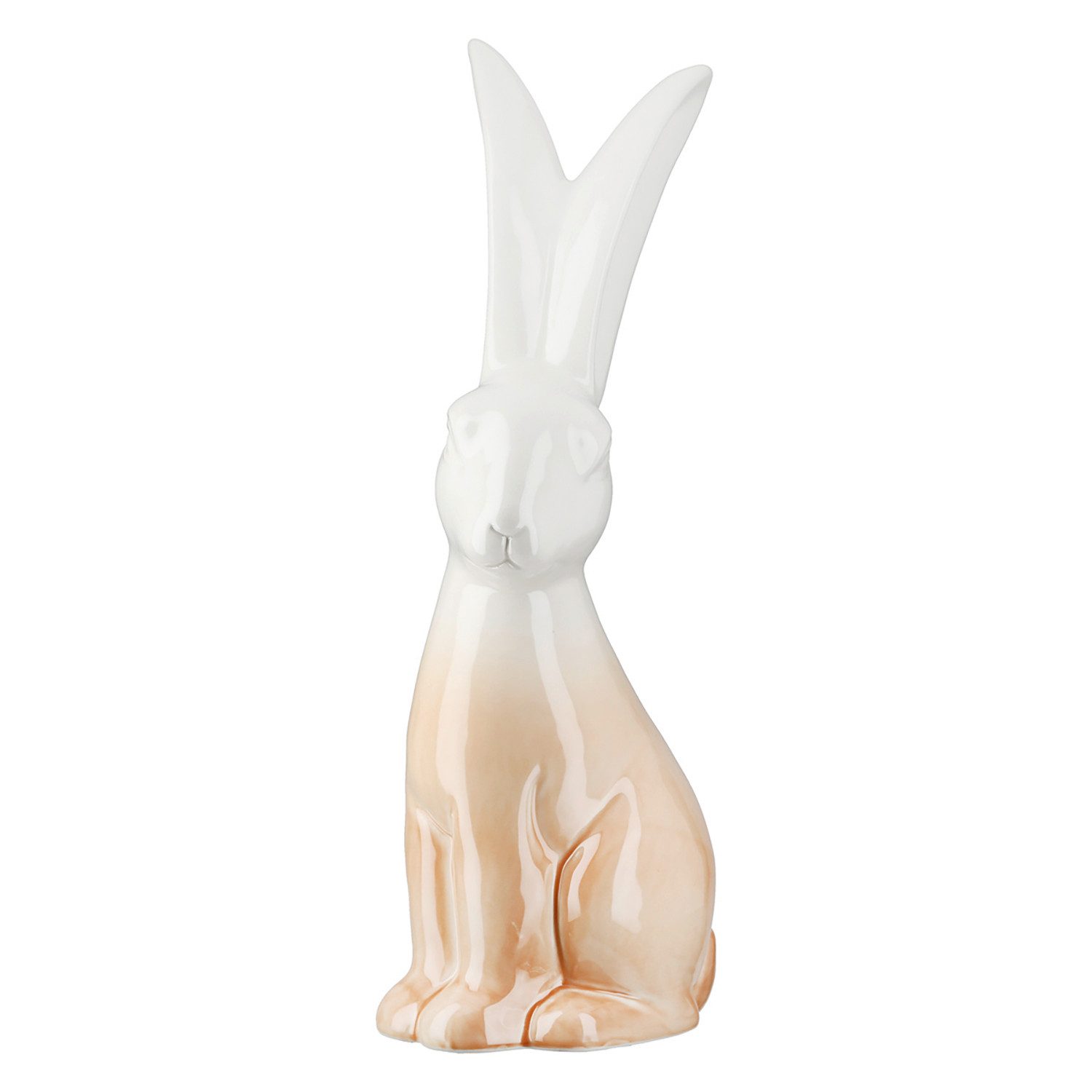 Dekofigur FLIPPY Figur - weiß - Porzellan - Höhe 49,5cm x Breite 13,5cm - Hase
