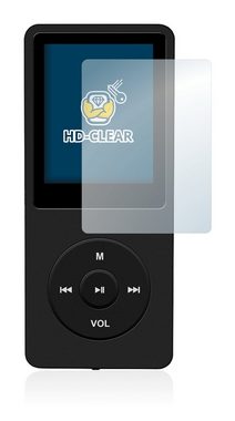 BROTECT Schutzfolie für AGPtek 8GB MP3-Player, Displayschutzfolie, 2 Stück, Folie klar