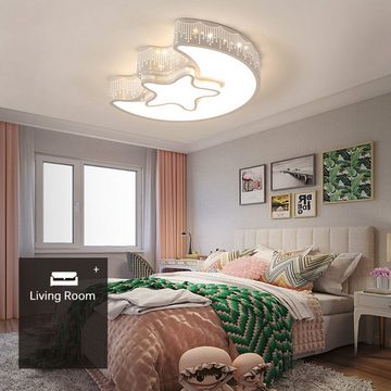 Daskoo Deckenleuchte Moderne 24W Deckenlampe LED Dimmbar Kreative Kinderlampe, LED fest integriert, Neutralweiß,Warmweiß,Kaltweiß