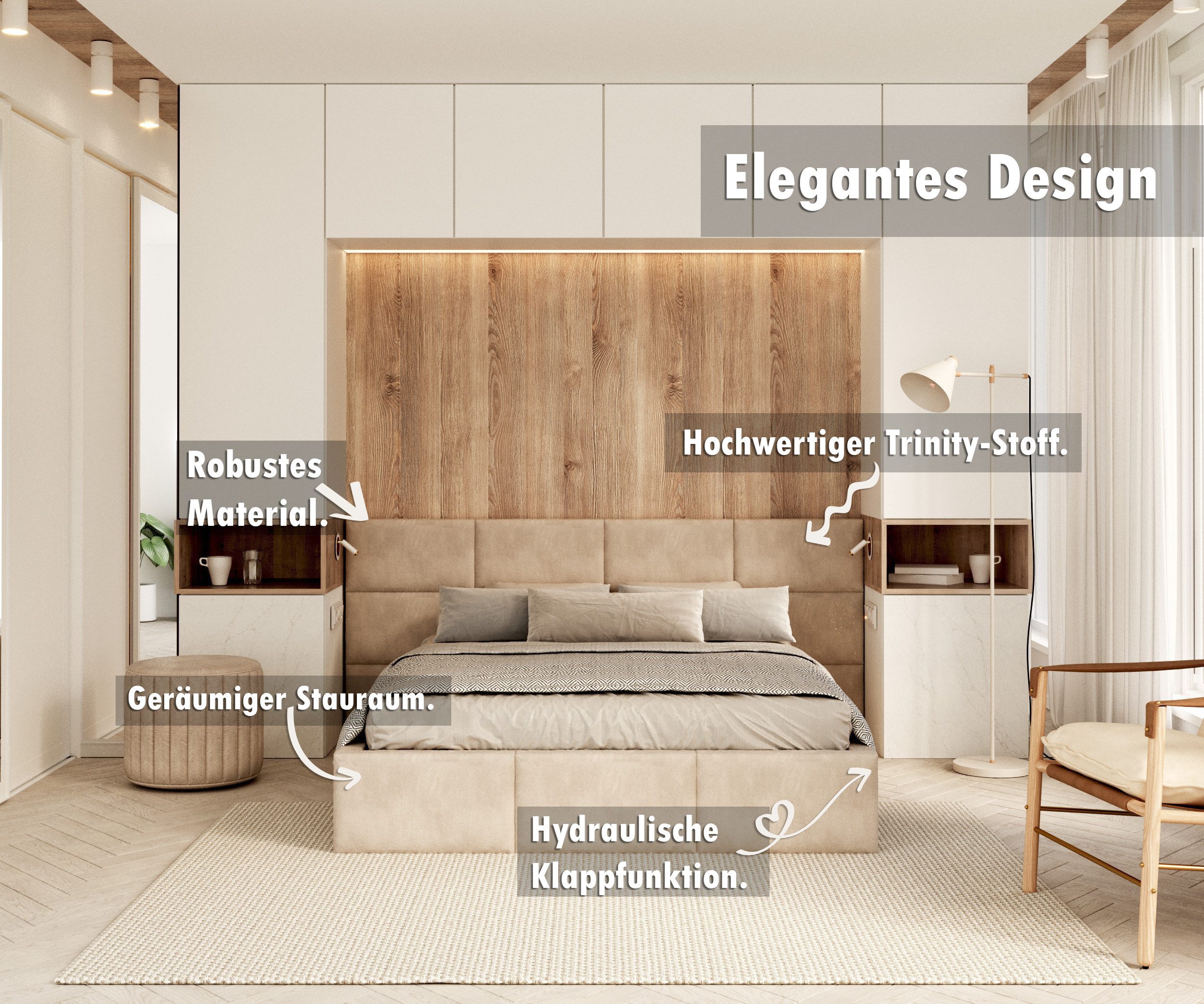 thematys Polsterbett 90x200–180x200 cm – Samt Velours mit Bettkasten & Latt günstig online kaufen