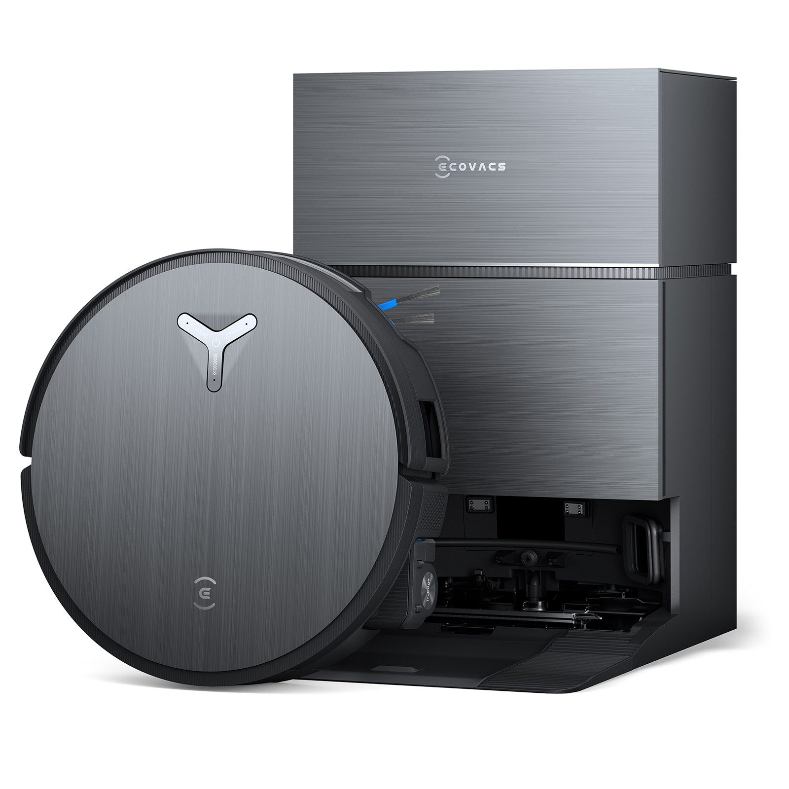 ECOVACS Вакуумний робот DEEBOT X11 PRO Omni Пилосмоки Roboter mit Wischfunktion, 60,00 W, 19.500 Pa,10-in-1-Station, Einweichfunktion,Lösung mit zweifacher Wirkung,Heißlufttrocknung,TruePass-Klettersystem, Agent YIKO,Intuitive Steuerung