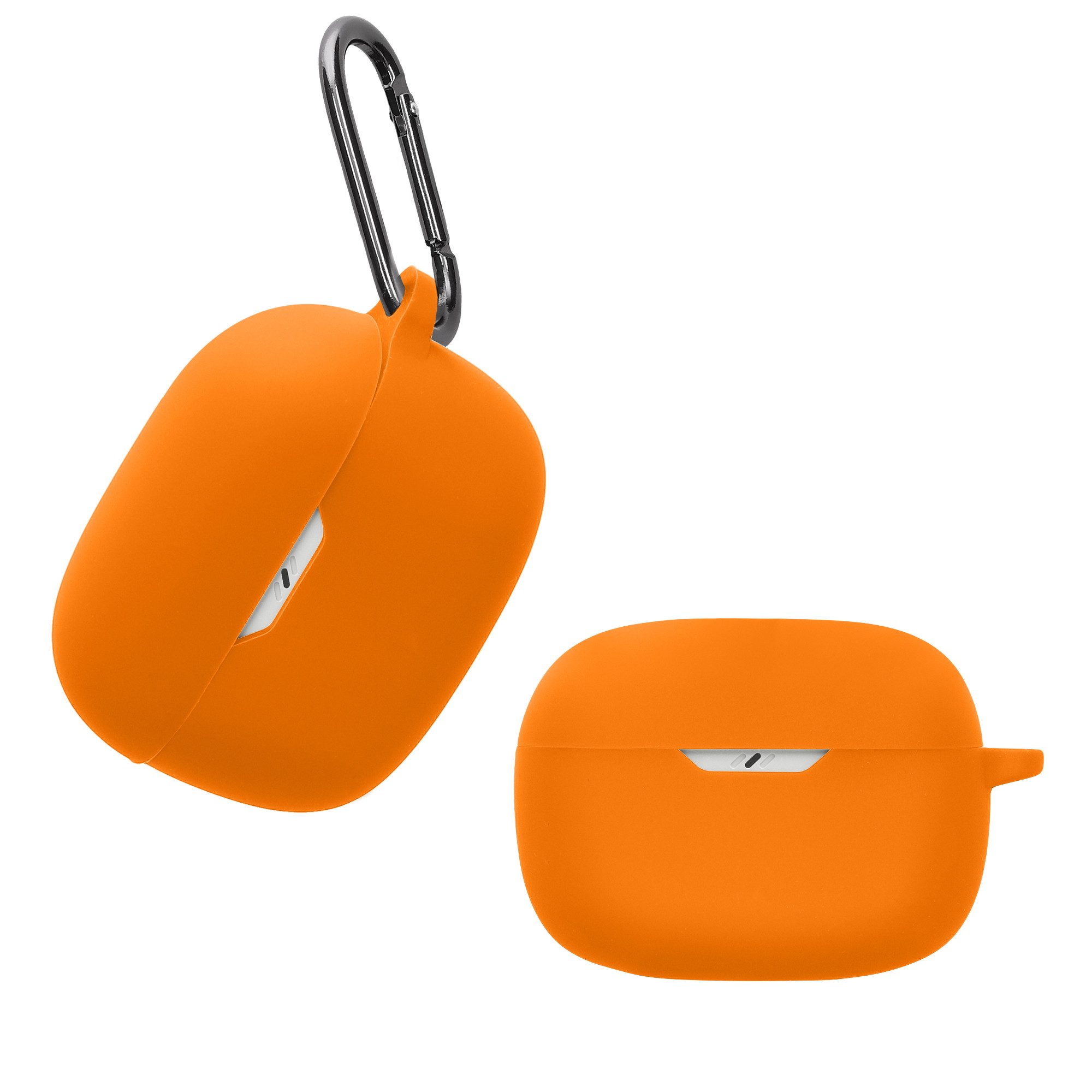 kwmobile Kopfhörer-Schutzhülle Schutzhülle für JBL Wave Beam / Beam 2 / Wave 200TWS Hülle, TPU Silikon Case für Kopfhörer Ladecase stoßfestes Cover mit Karabiner