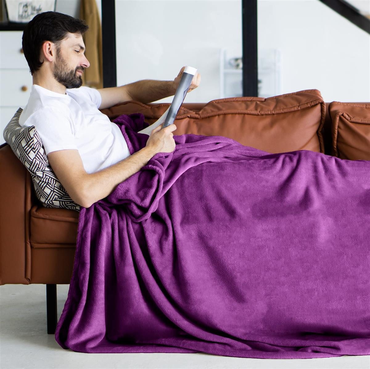 Wohndecke Kuscheldecke super weich & flauschig günstig online kaufen